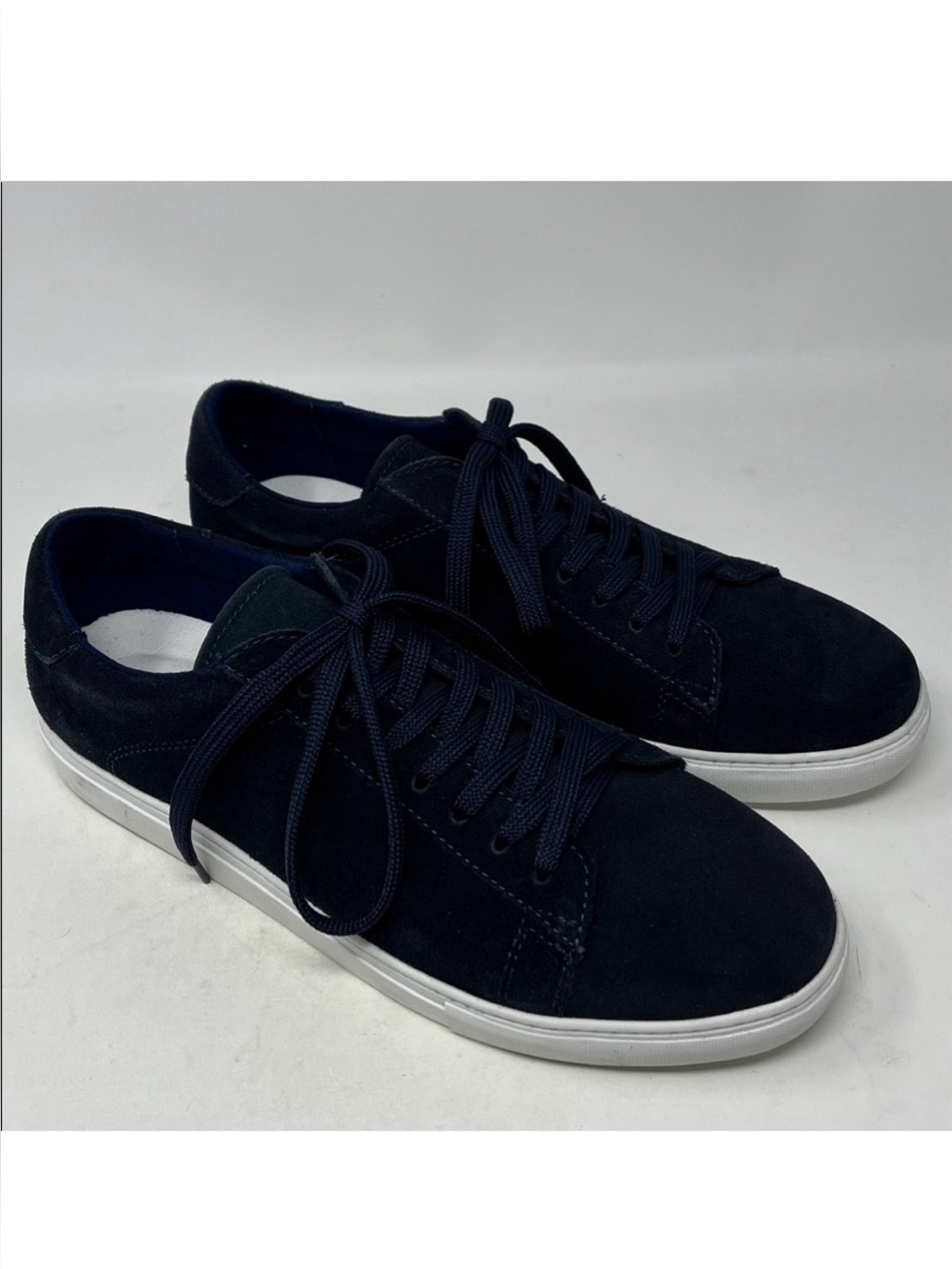 J.CREW SUEDE NAVY BLUE LEATHER UPPER LACE UP SNEAKER Mens Sz 10 NEW
